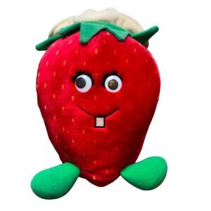 Vintage Strawberry Plush Stuffed Animal Del Monte Red Collectible Fruit Toy 1988